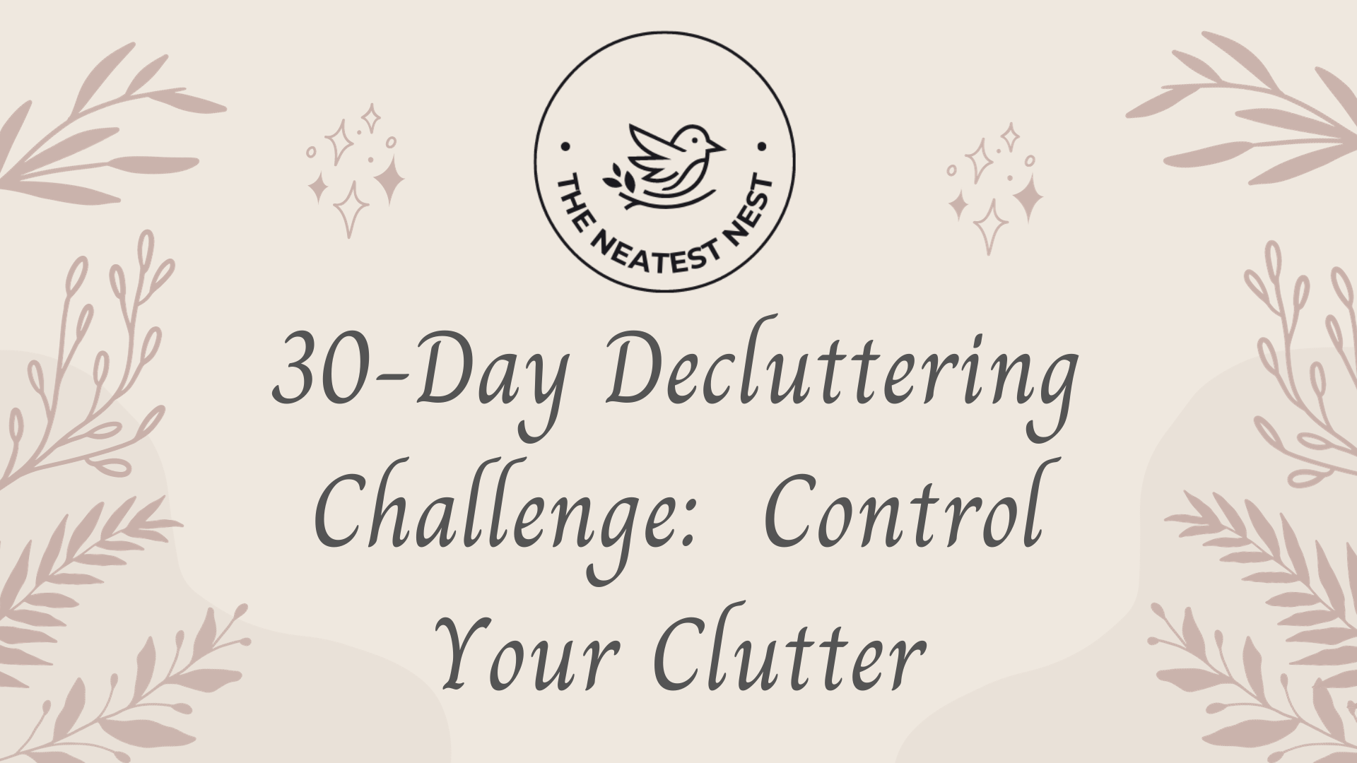 30-Day Decluttering Challenge:  Control Your Clutter