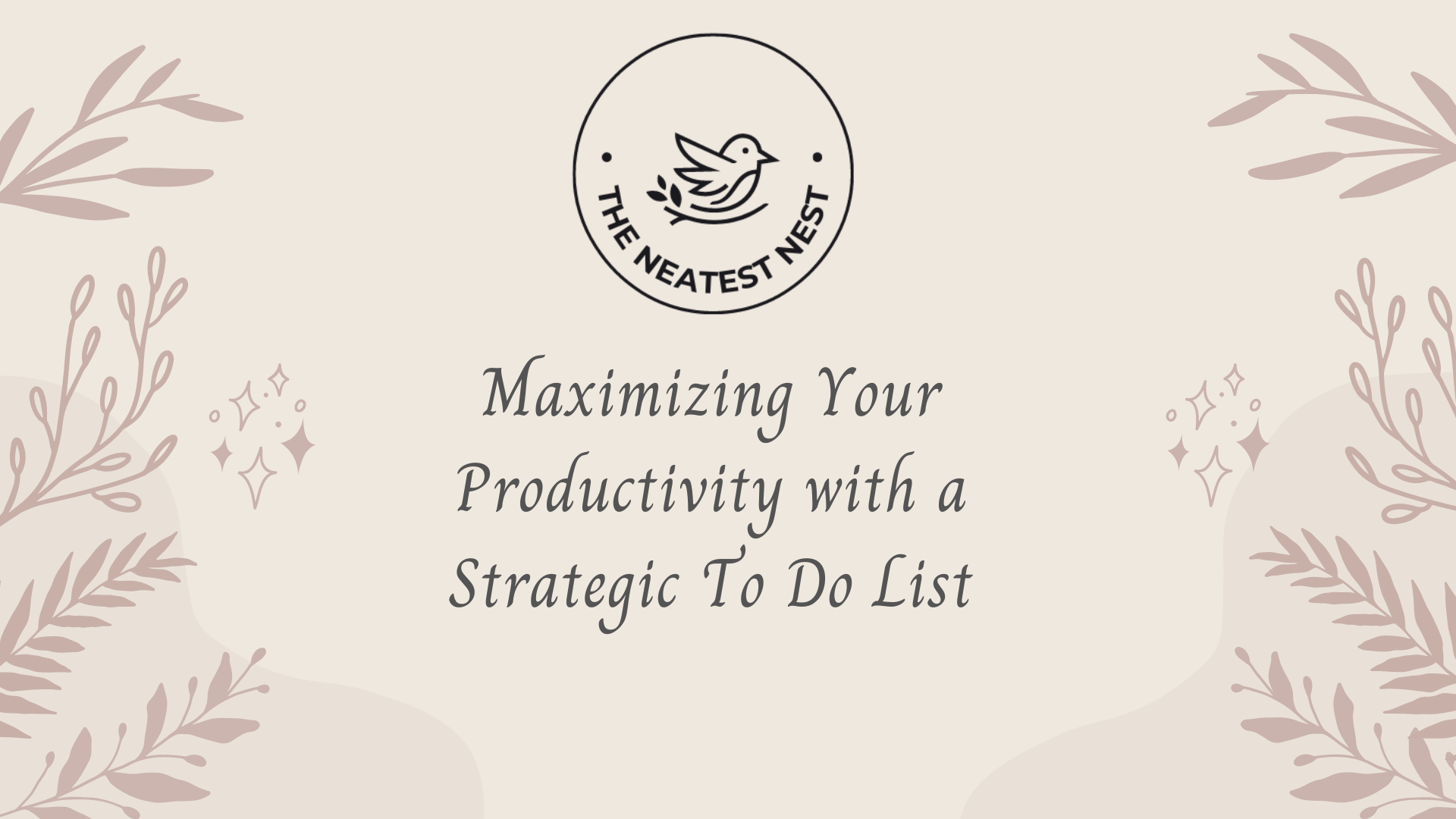 Maximizing your Productivity with a Strategic To do List